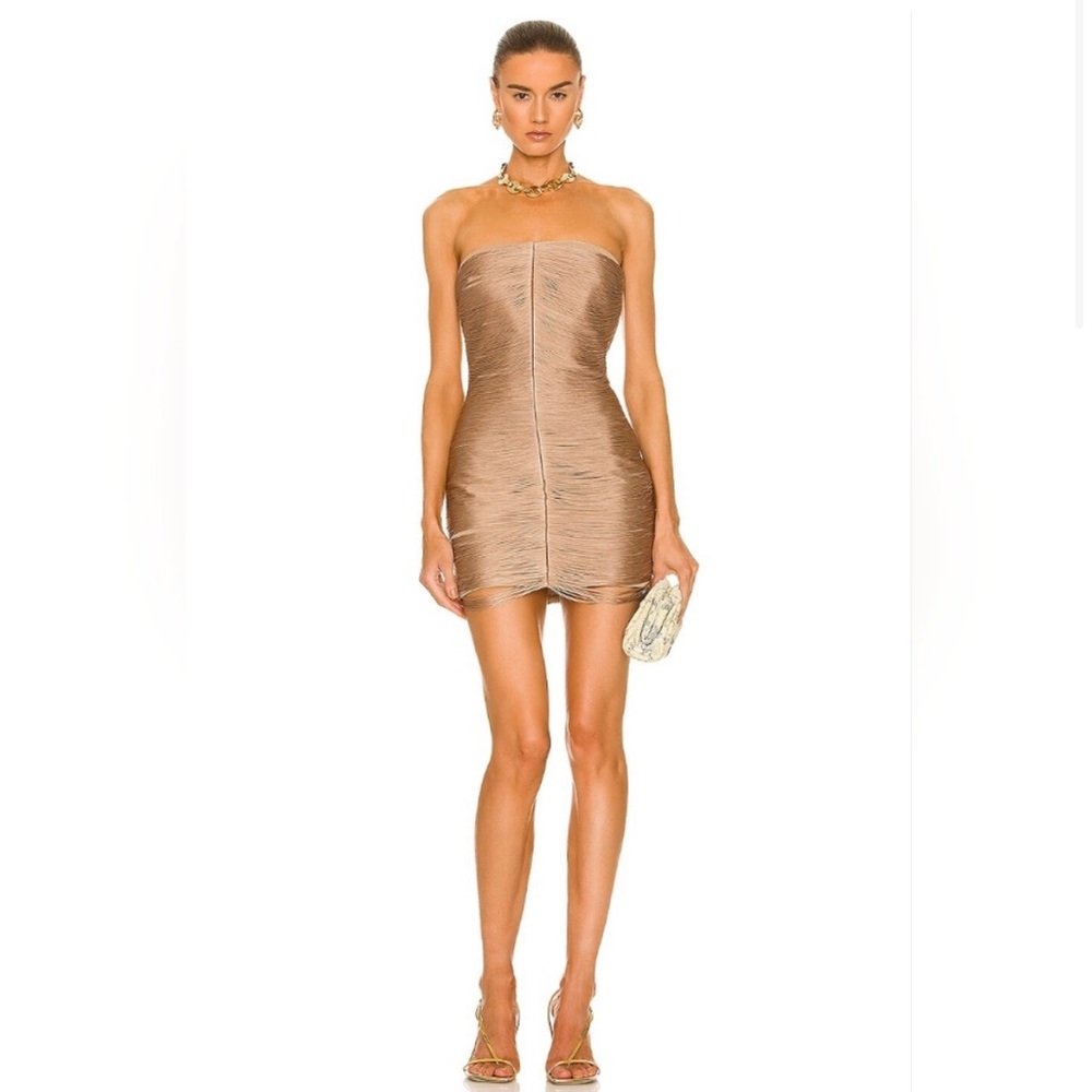 Alexander Wang Strapless Dress in Tan